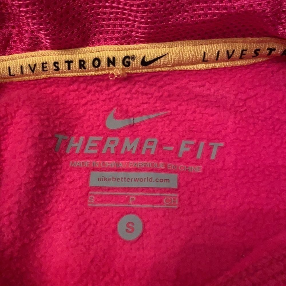 NIKE Livestrong Therma-Fit Be Invincible Pink Hoodie - Picture 9 of 12